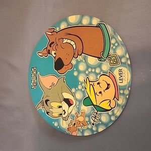 Mousepad Cartoon Network 2000, Scooby Doo, Tom n Jerry, Jetsons, 8in diameter